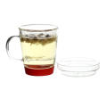 Taza de té de cristal de tetera de oficina para una persona con infusor